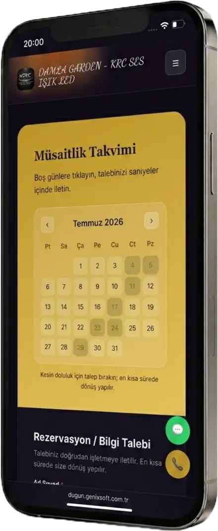 Let customers see free dates and send a request